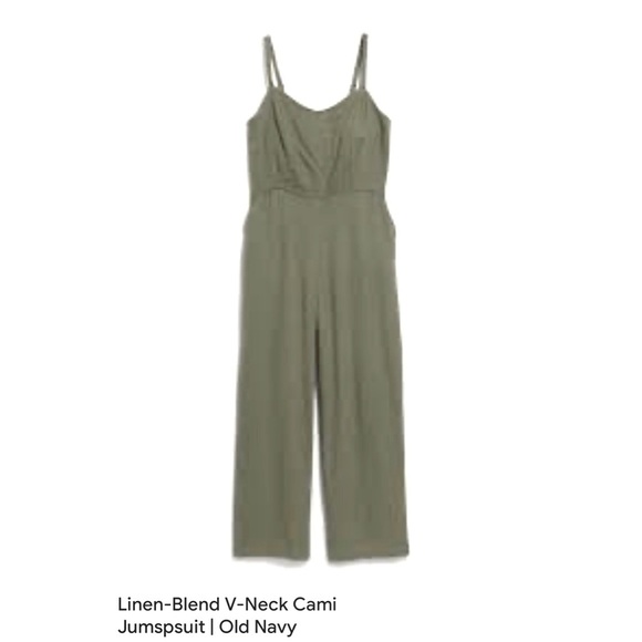 Old Navy Linen-Blend V-Neck Cami Jumpsuit | Size Small - Picture 1 of 5